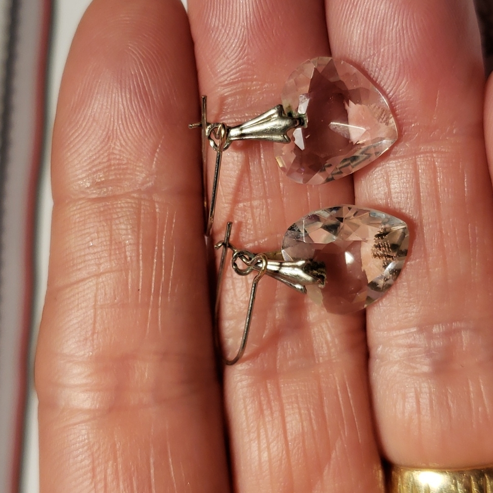 Quartz Heart Shape Earrings